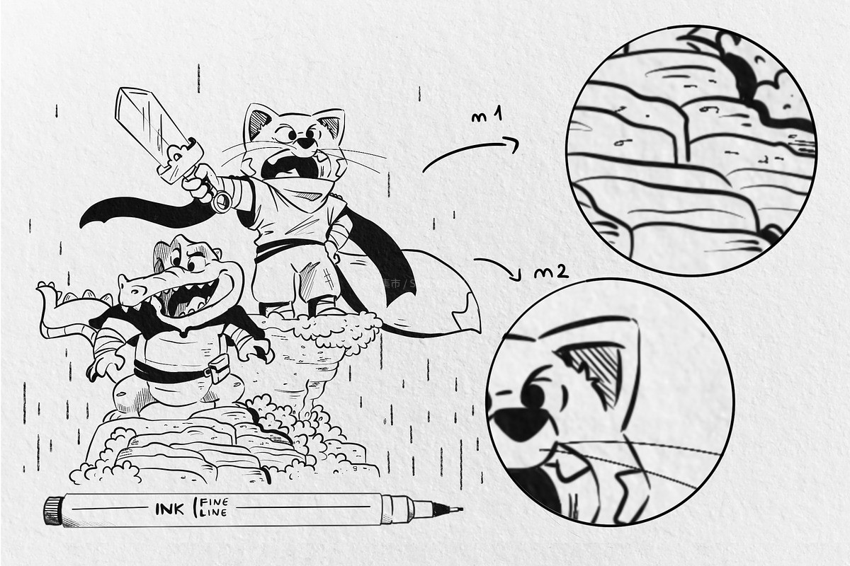 10支Procreate极细勾线笔刷